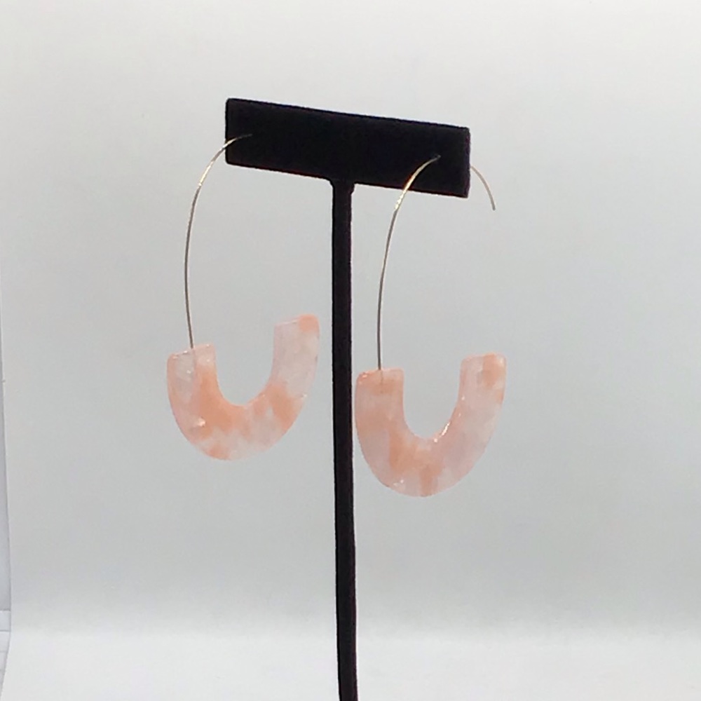 Peachy Pink Acrylic Earrings **FREE WITH PURCHASE**